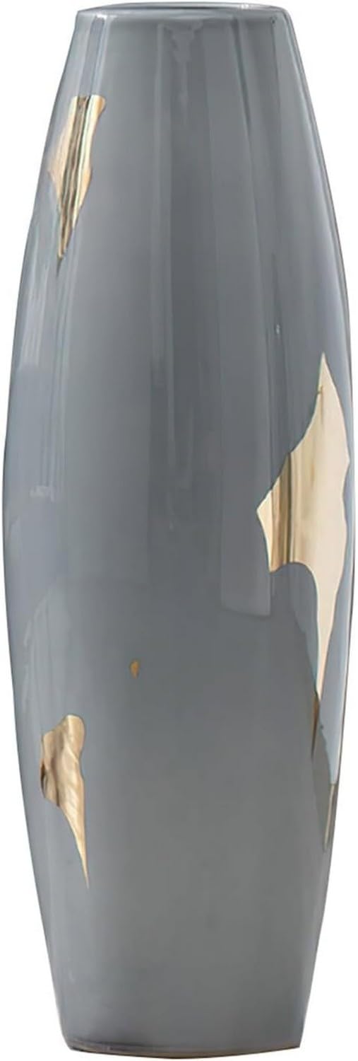 asdchZen Vase Ceramic Flower Vase Tall Floor Vase Large Floor Vase Handmade Flower Vase For Decorative Twigs, Dried Flowers And Flowers, For Living Room, Entryway, Office,60X21Cm