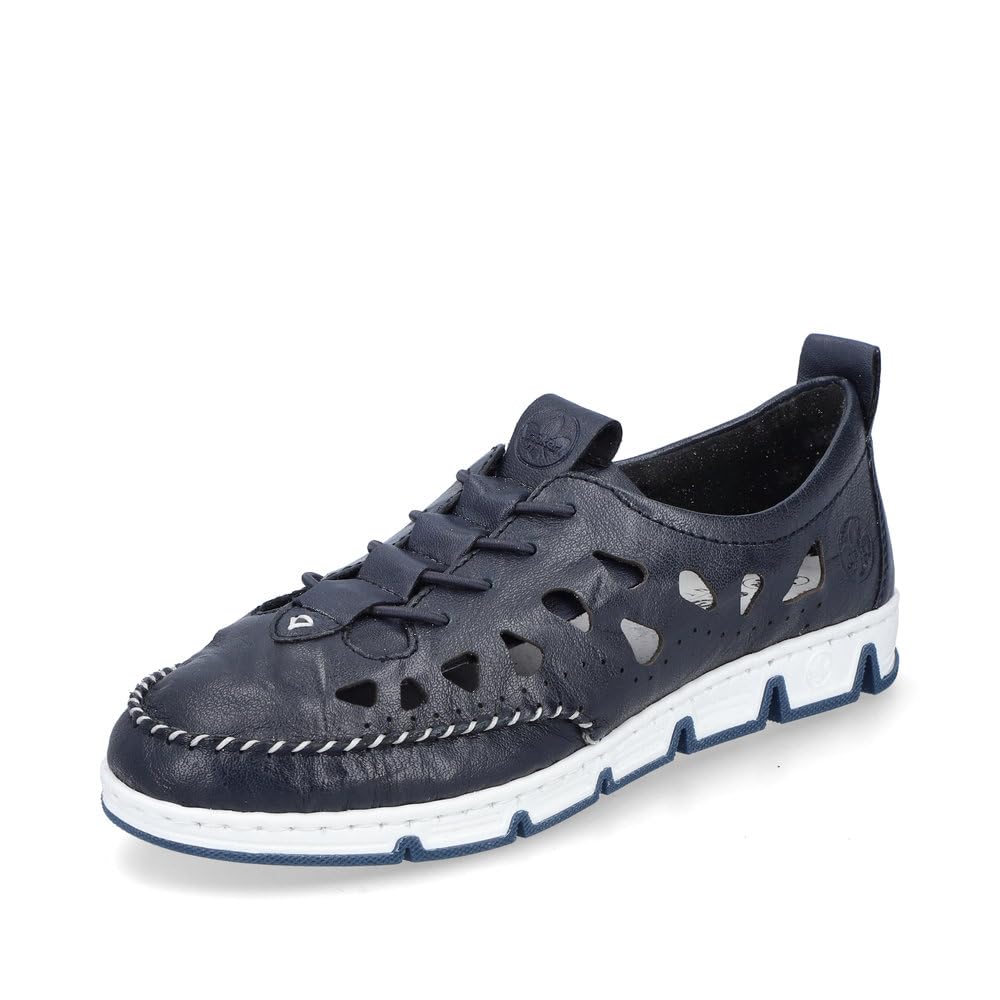 Rieker 49956 Women's Low-Top Trainers, Blue 14, 5 UK