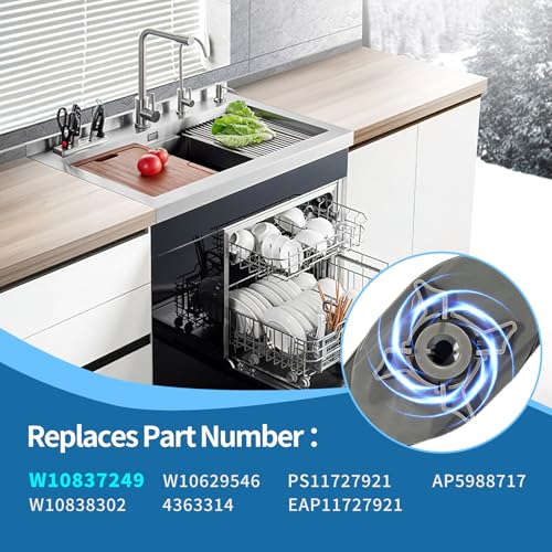Upgraded W10837249 Dishwasher Lower Spray Arm Replacement for Whirlpool Dishwasher, Lower Wash Arm Fits WDT750SAHZ0 WDTA50SAHZ0 WDT970SAHZ0, Replaces W10629546 AP5988717 PS11727921 W10838302 by MTZUL - Used condition - Image 4