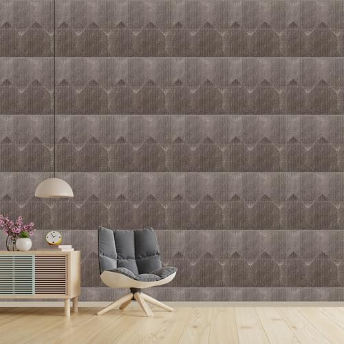Image of Kayra Decor PVC Panel for Wall Artisian Design Magnum Brown Color 19.7 inch x 19.7 inch (Pack of 40) - Covers 107.80 Sq. Ft.