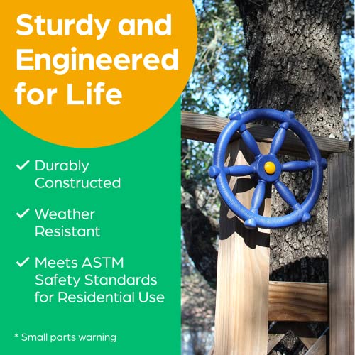 image for Jungle Gym Kingdom Pirate Ship Wheel for Kids - Toy Steering Wheel for