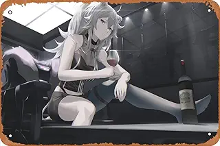 バーチャルYoutuber、Shishiro Botanアニメポスターホームウォールアートデコレーションレトロメタルブリキサイン8x12インチ