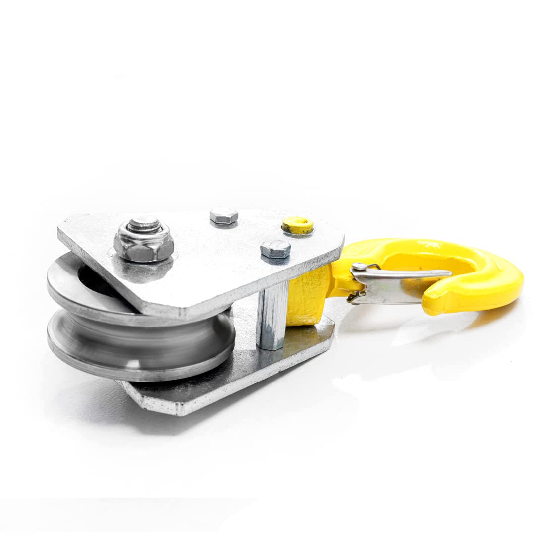 Pulley Block 1-Ton Single Sheave With Hook - High-Strength Steel For Lifting,  Rigging & Fitness Sheaves For Pulley Blocks