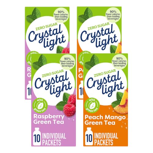 Image of Crystal Light On The Go Green Tea Drink Mix Pack- Peach Mango & Raspberry
