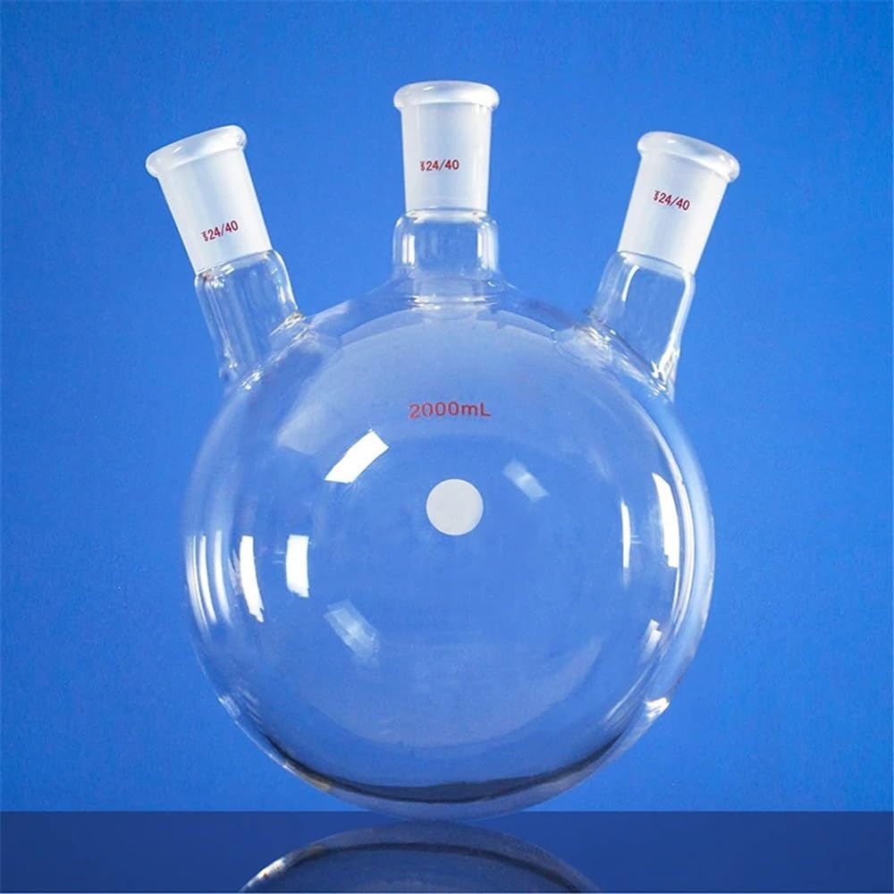 Vetreria da laboratorio Pallone a fondo tondo a tre colli in vetro borosilicato LH-10, capacità 10000 ml/20000 ml(LH-100402)