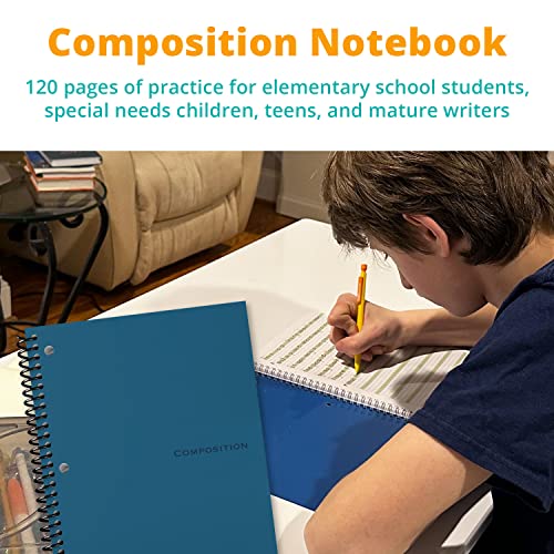 Carnet de composition pour jeunes avec lignage d'aide pour ecriture