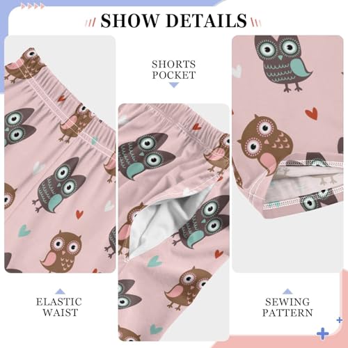 Owl and Love Boys Long Pants Soft Trousers Elastic Waist Kids Lounge Bottoms with Pockets S-XL4