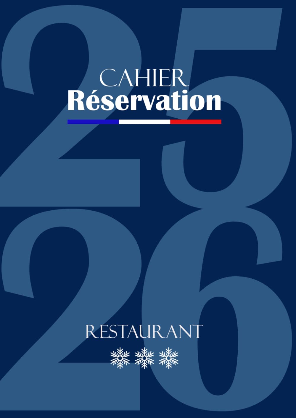 Cahier de réservation restaurant: 2 pages par jour (Déjeuner / Dîner) | Agenda pour 78 réservations par jour | Saison Hiver - Octobre à Mai | Grand format A4 |