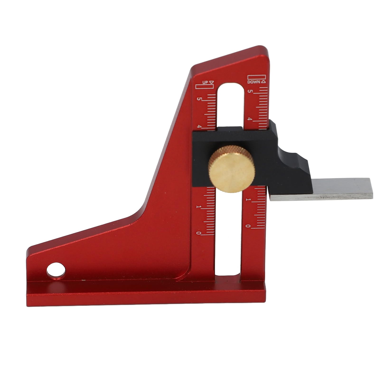 Woodworking Tools Depth 0 to 50mm Woodworking Altimeter Aluminum Alloy Depth Double Scale Compact Depth Depth Measuring Tool
