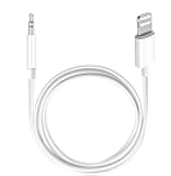 (Apple MFi Certified) iPhone AUX Cord,Lightning to 1/8 Inch Audio Cable,3.3ft, Headphone Jack Adapter Male Aux Stereo Audio Cable Compatible for iPhone 14/13/12/11/XR/X/8/7 (White)