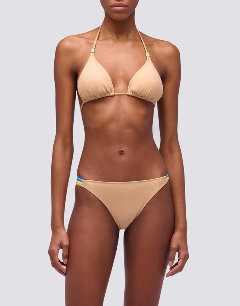 SUNDEK Jennifer Damskie bikini z trójkątnym topem i tęczowymi majtkami