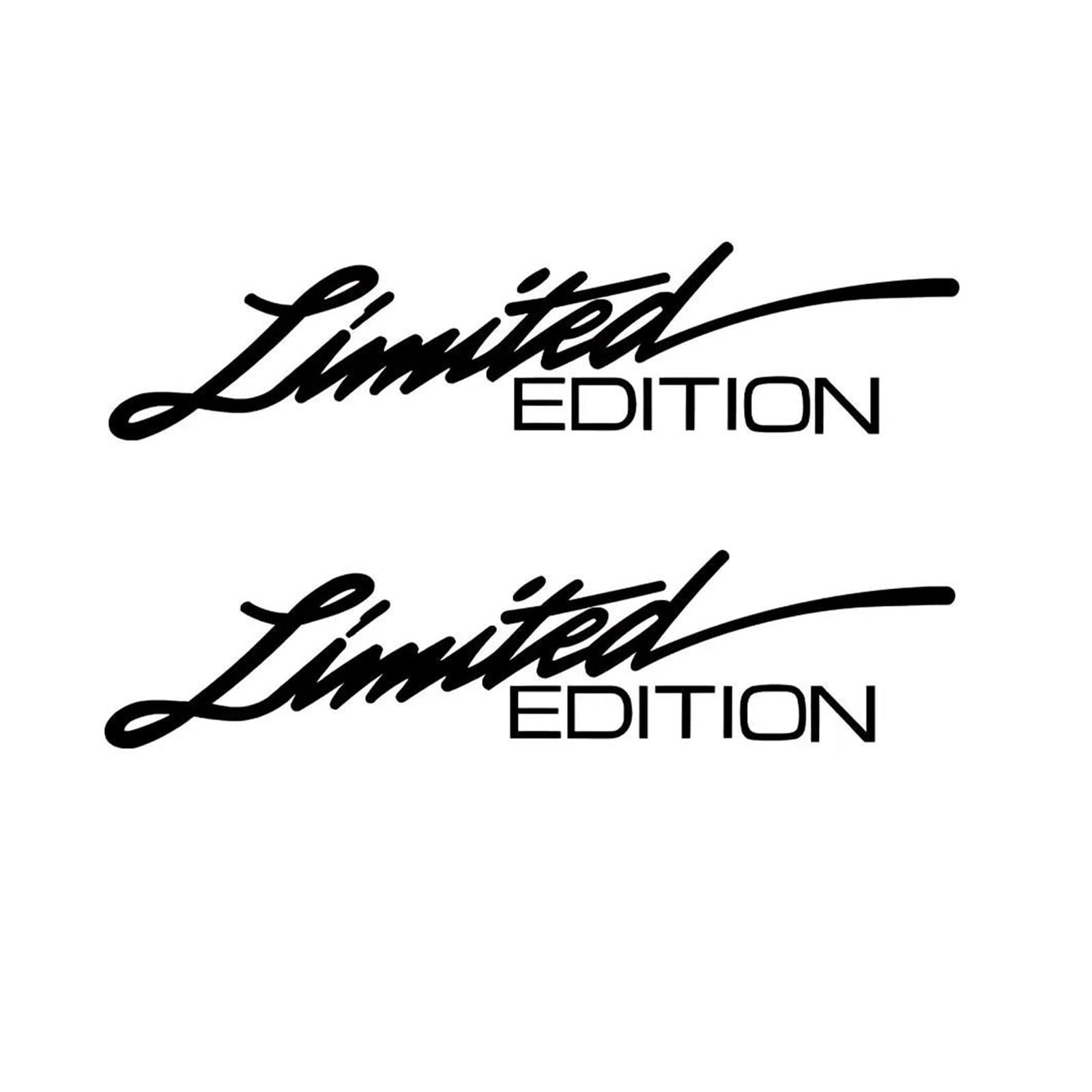 Decoration 2PCS Limited Edition Glow Stickers Waterproof Decal Reflective(Black)