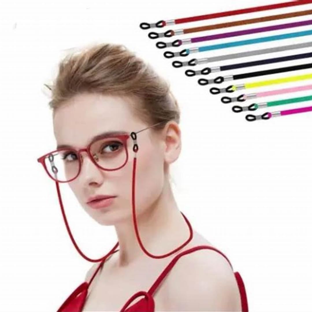 12 Pieces Multicolor Eyeglass Holder Strap Spectacle Sunglasses Cord Lanyard Chains Neck String Fashion Decorations for Unisex-image-5