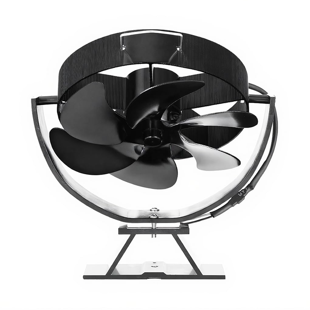 Ventilatore per stufe a legna, ventilatore per camino, design portatile e facile da usare. Adatto per caminetti a legna e, XZ136 6-Foglie