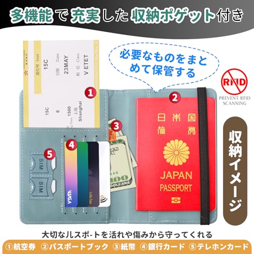 Vetntihose パスポートケース ライトブルー