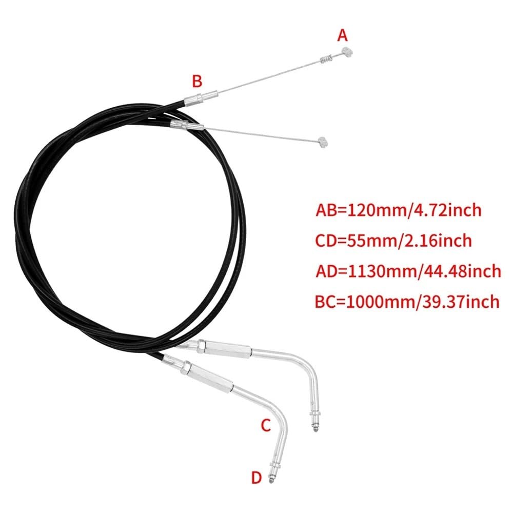 Cable de embrague para acelerador motocicleta, cables acero 90, 100, 110, 120, 130 y 150cm, línea para Sportster XL1200 XL883 Para Dyna
