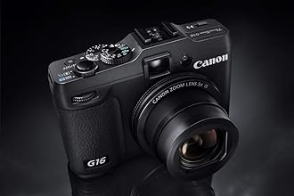 Canon PowerShot G16 Compact Camera 12.1MP 1/1.7" CMOS 4000 x 3000 pixels Black - Digital Cameras (12.1MP, 4000 x 3000 pixels, CMOS, 5x, Full HD, Black)