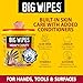 Big Wipes Heavy Duty Industrial Hand Cleaning Wipes, Textured Scrubbing Degreaser Wipes for Mechanics and Tool Cleaner – 240 Count Bucket (1 Pack)