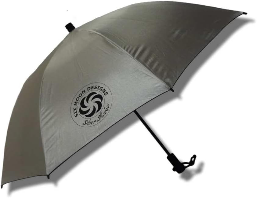 Six Moon Designs Base Silver Shadow – Ultralight, Hiking Umbrella – 8.9 OZ – 252 G For Ultimate Sun and Rain Protection – Perfect for Trekking Adventures or Travel.