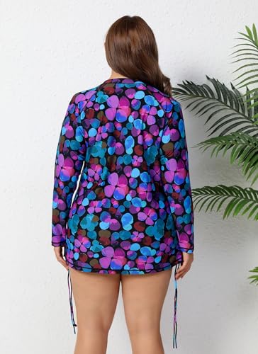 model wearing Halcurt Long-Sleeved Zip-Front Rash Guard