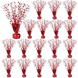 Crowye 18 Pieces Metallic Foil Spray Centerpiece Party Star Table Decoration Burst Metallic Table Centerpieces for Birthday Party Season Holiday(Red)