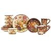 Certified International Harvest Blessings 16pc Dinnerware Set Service for 4 Multicolor
