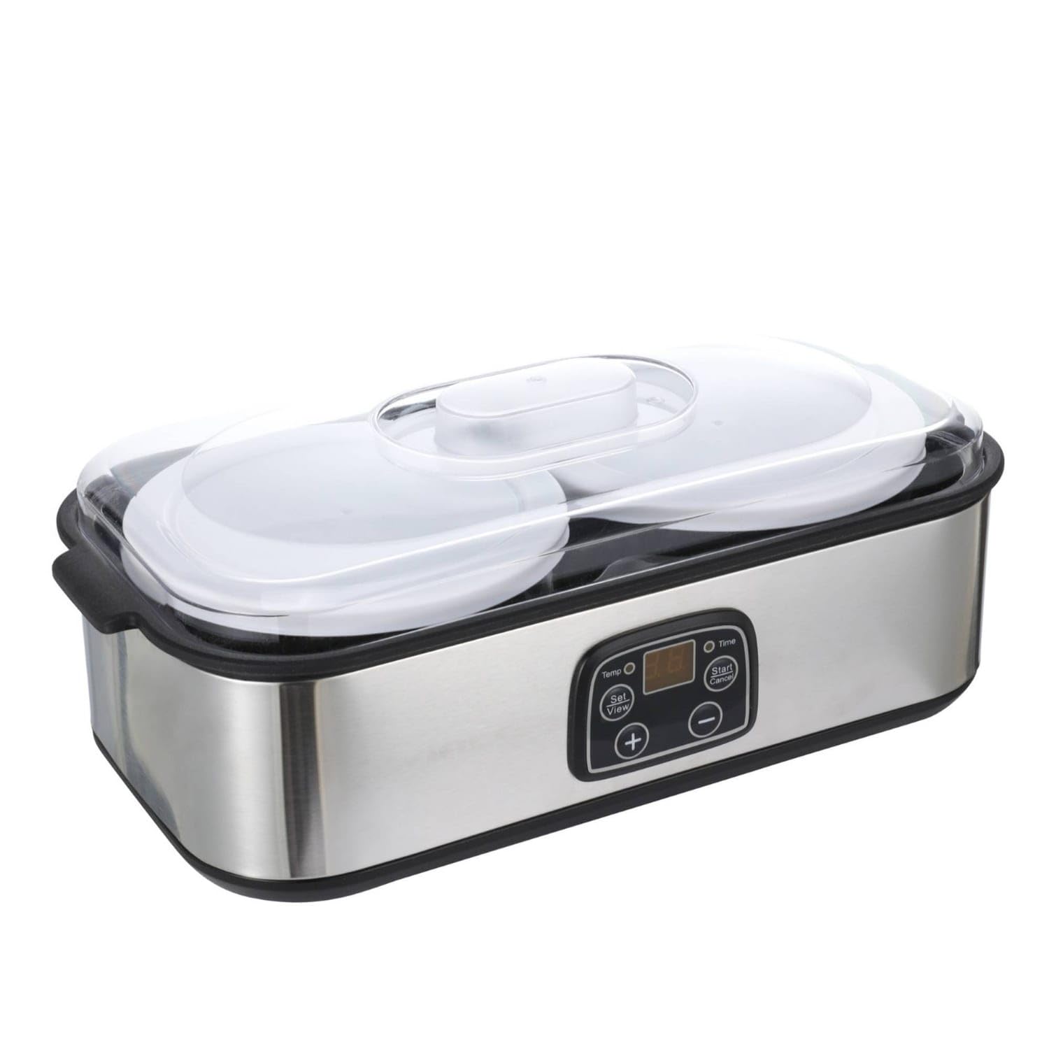 Digital Control Panel Electric Yogurt Maker Clear Lid Stainless Steel Yogurt Maker Rectangular Design Automatic Fermenter Low Power, EU Plug-image-37