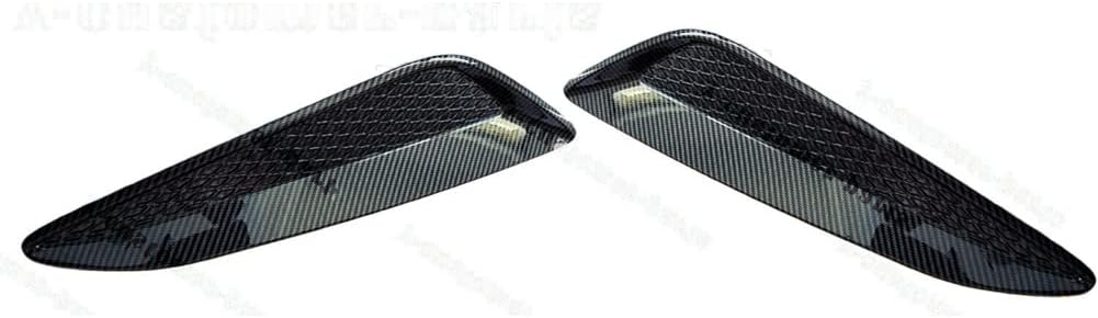 iTop-Motors Carbon Fiber Twill Look Hood Vent Grille Air Duct Trim Fit for Hyundai Genesis Coupe 13-16 (Carbon Fiber Look)