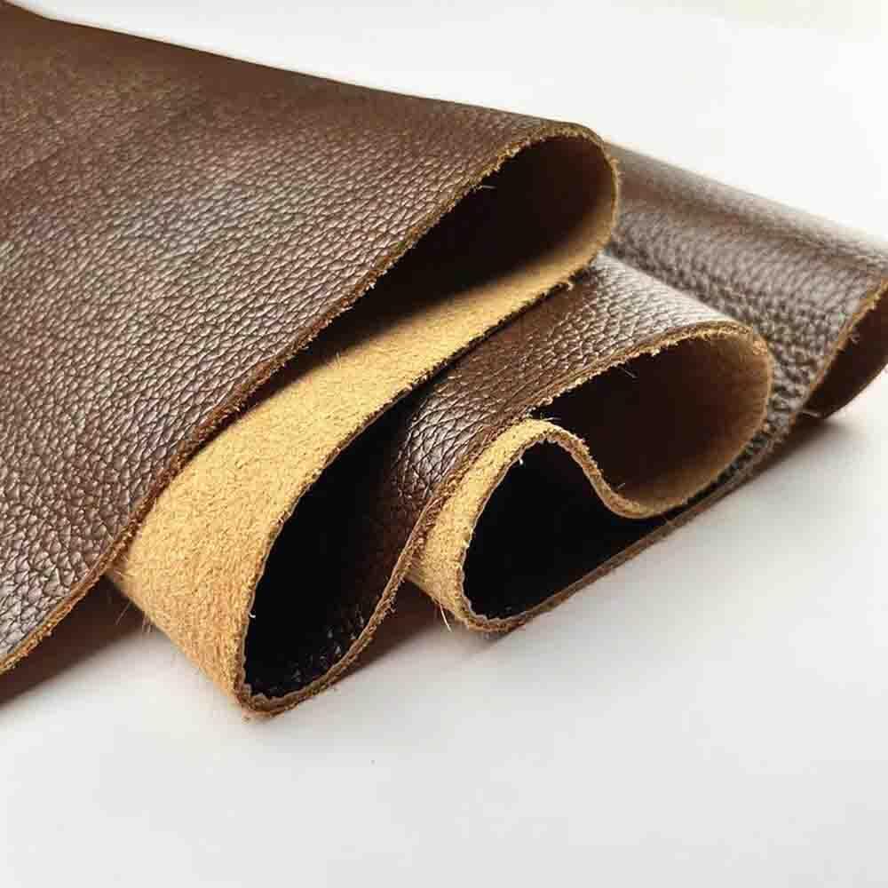 1.8mm Thick Cowhide Leather, Top-Grain Genuine Leather, DIY Universal Mat for Desk Pad, Sofa Cushion, Yoga Mat & Cooling Mattress (7.8x7.8 inch,Dark Brown01) image 2