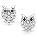 Gem Stone King 925 Sterling Silver Owl Shaped Stud Earrings For Women Jewelry Gifts