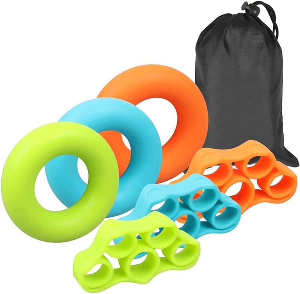 Aputue El kavrama güçlendirici, 6 Parça Kavrama Kuvveti Geliştirici, 3 Farklı Direnç Seviyeli, Ön Kol Egzersiz Aleti, Karpal Tünel ve Bilek Ağrıları için Parmak Açıcı - Görsel 1