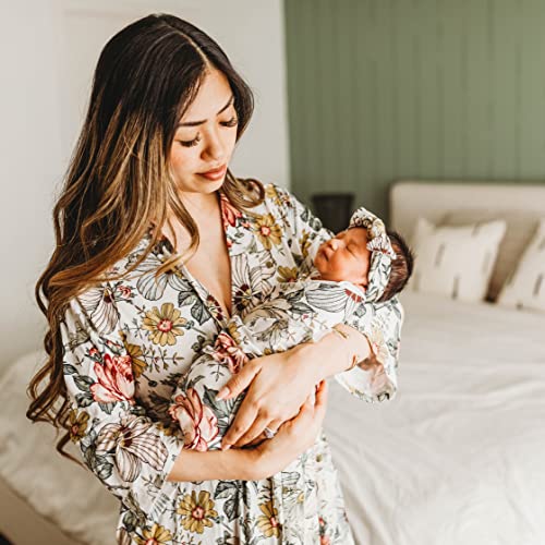 Milkmaid Goods Women’s Loungewear Robe For Maternity, Labor & Delivery, And Nursing, Buttery Soft & Breathable Fabric, Long W/Deep Side Pockets And ¾ Length Sleeves (2X, Hattie) #TOP4