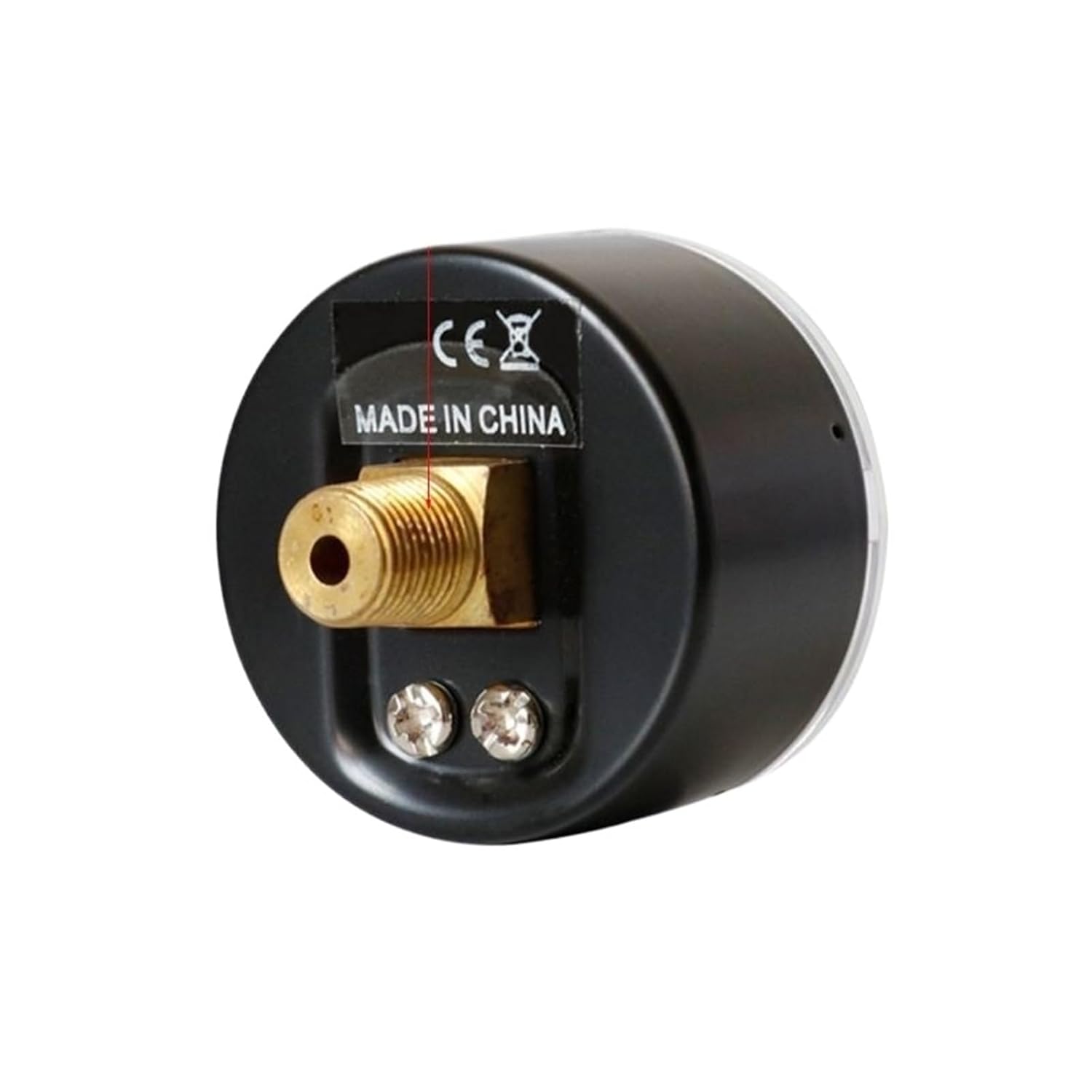 1pcs Pressure Gauge 40mm 1/8 BSPT Rear Back 15 30 60 160 200 300 PSI & Bar for Air Gas Wate Fuel(Black)