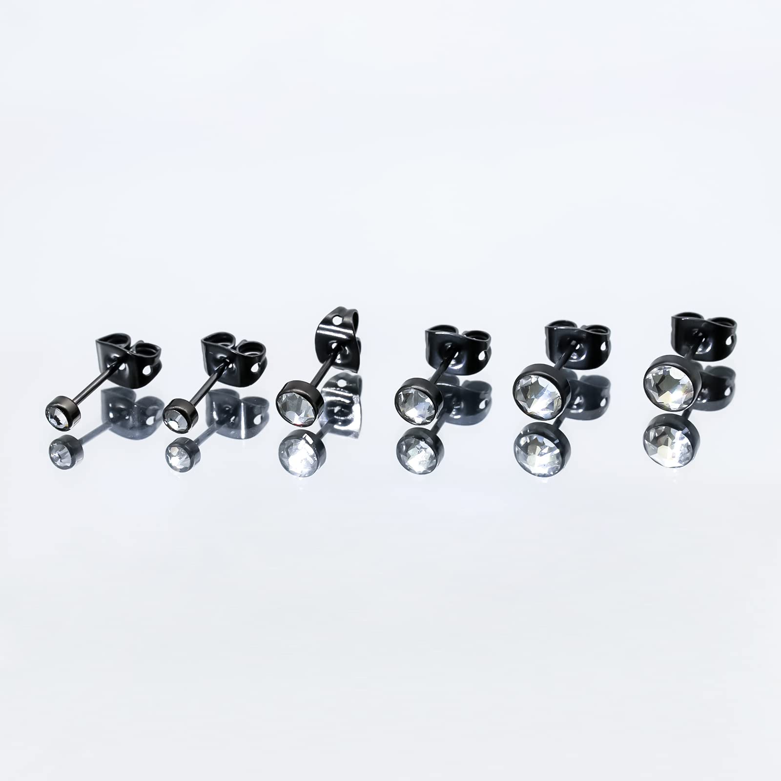 Boucles d'oreilles en titane pour femmes boucles d'oreilles filles boucles d'oreilles hypoallergéniques sans nickel 3mm-5mm boucles d'oreilles rondes pour oreilles sensibles