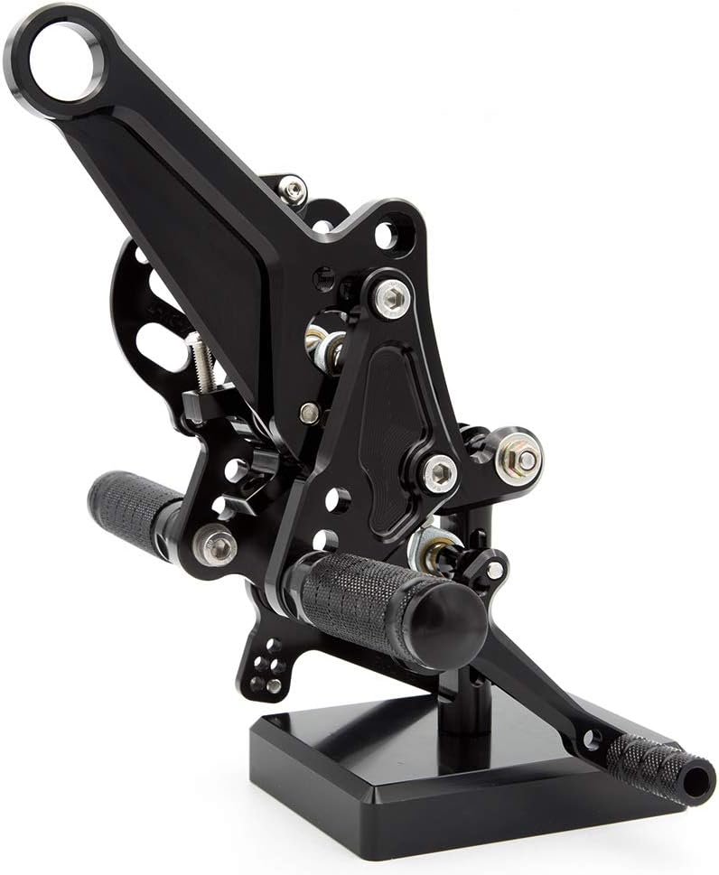 FXCNC CNC Billet Motorcycle Rearset Foot Pegs Rear Set Footrests Fully Adjustable Foot Boards Compatible with Diavel 2011-2015, Carbon 2011-2018, AMG 2011-2012 Green