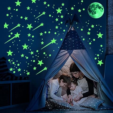 Ezigoo Estrellas Fluorescentes para Techo Pared -476 Piezas Cover