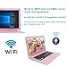 14-inch ZWYING Rose Gold Laptop 【Win 11/Office 2019】 FHD Display Ultra Thin Portable Computer, High Speed Celeron J4105 (1.5-2.8GHz) DDR4 6G RAM 256GB SSD, Supports 180 ° Opening and Closing（256G SSD
