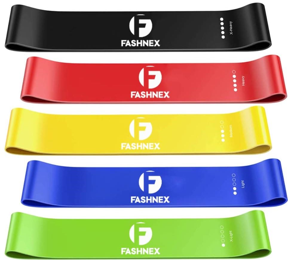 Image of Fashnex Resistance Band for Workout for Men and Women with Exercise Bands Workout Guide, Mini Loop Resistant Band for Toning Booty HIPS Glutes Thighs Legs Abs at Home or Outdoors.