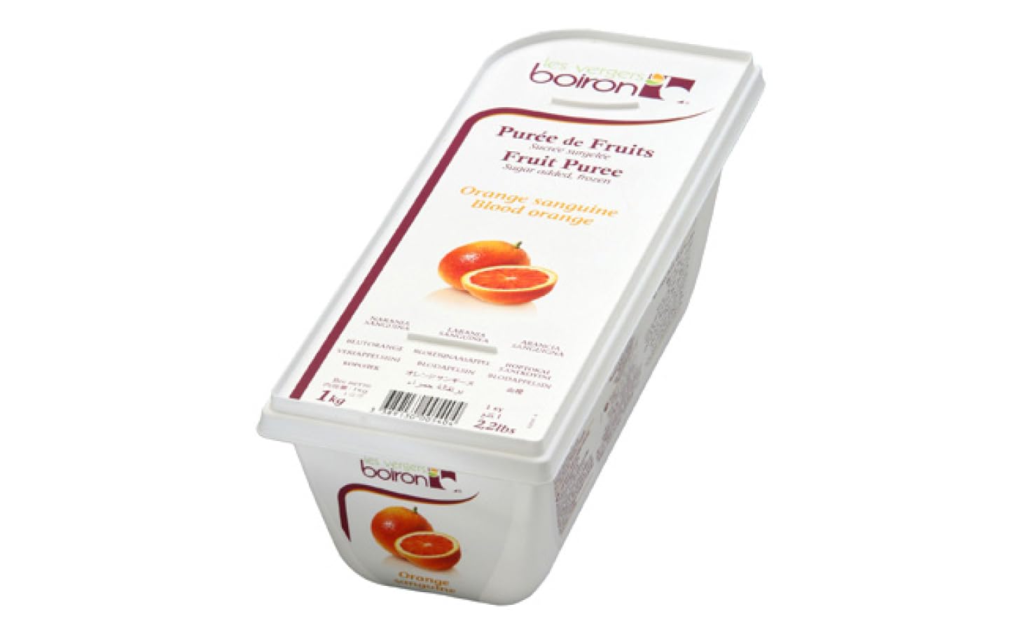 BOIRON Blood Orange Fruit Puree Frozen - Vibrant, Non-GMO, Kosher, 2x2Lb - Perfect for Chefs & Gourmet Dishes