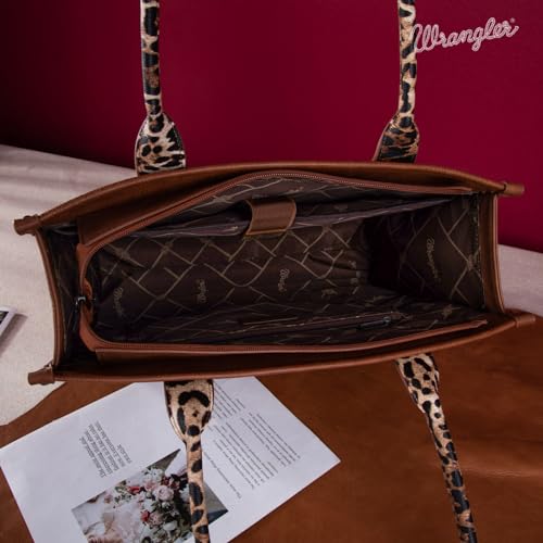 Image of Montana West x Wrangler Tote Bag for Women Western Cow Print Purse Designer Top Handle Handbags