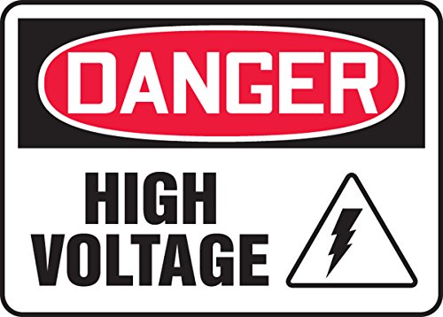 Panneau Danger High Voltage aluminium signalisation sécurité électricité