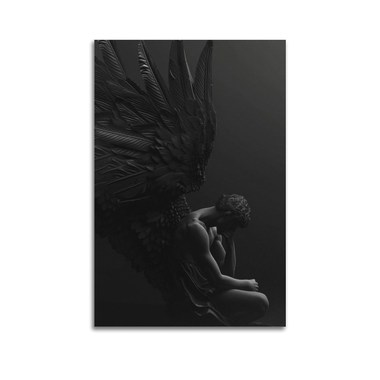 XKUGA Zen Gothic Christ Poster Archangel MichaeI Modern Decorative Canvas Prints - Ideal Wall Art for Family, Man Cave, Game Room, Boys & Girls Bedroom 24x36inch(60x90cm)