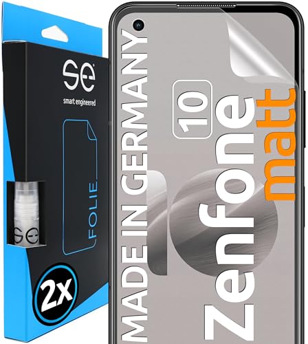 2x se® Protector 3D Antirreflejo para Asus Zenfone 10, Protección Solar, Compatible con Huellas y FaceID, Instalación sin Burbujas, Mate, Resistente a Golpes y Arañazos, Matériau TPU