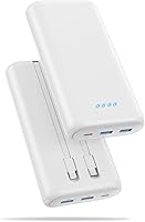 Vista 12 de Cargador Portátil Mejorado 40800mAh Banco de Energía - Batería Portátil con 2 Cables Integrados, PD 25W USB C Paquete de Batería de Carga Rápida