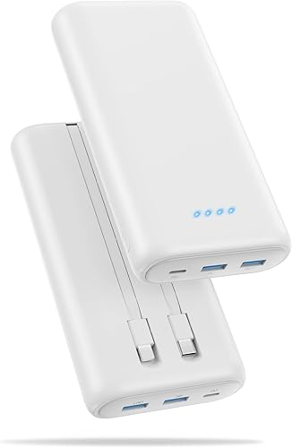 Miniatura 13 de Cargador portátil de 25,800 mAh, 5 V/3 A USB C de entrada y salida rápida de teléfono con IC inteligente inteligente, 3 puertos USB, batería externa