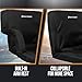 Home-Complete Stadium Seat Chair 2 Pack- Wide Bleacher Cushions with Padded Back Support 6 Reclining Positions, Black
