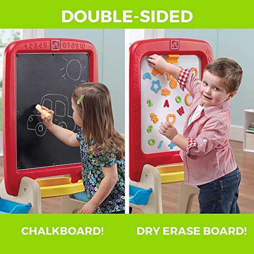 Step2-All-Around-Easel-for-Two-Kids-Activity-Table-Double-Sided-Art-Board-Made-of-Durable-Plastic-Includes-94-Piece-Soft-Foam-Magnets-For-Toddlers-3-Years-Old Step2 All Around Easel for Two Kids Activity Table Double Sided Art Board Made of Durable Plastic Includes 94 Piece Soft Foam Magnets For Toddlers 3 Years Old