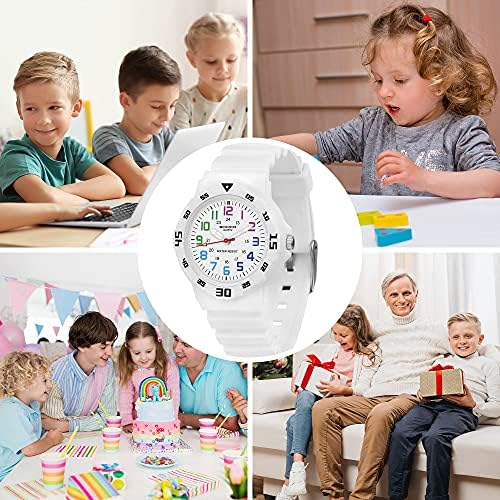 Children Analog Watch Waterproof Time Teaching Boys Girls Watch Soft Band Wrist Watch for Kids