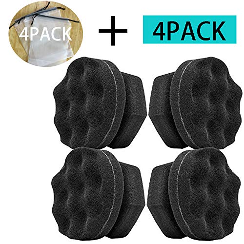 O3 The East Sun Tire Dressing Shine Applicatorï¼ˆPack of 4ï¼‰, Round Grip Deeper Wave Design to Reach Trim Makes Detailing Tires Easier - Durable, Washable, and Reusable