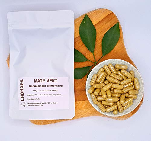 MATE VERT 200 gélules dosées à 500 mg enveloppe 100% végétale - complément alimentaire Cover